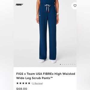 Figs x Team USA Navy Blue High Waisted Scrub Pants
